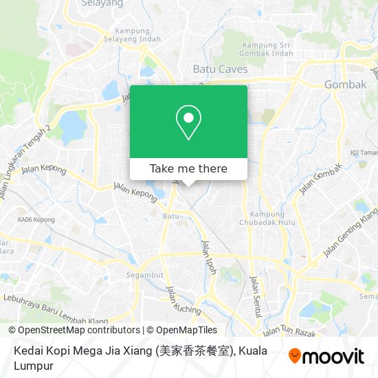 Peta Kedai Kopi Mega Jia Xiang (美家香茶餐室)