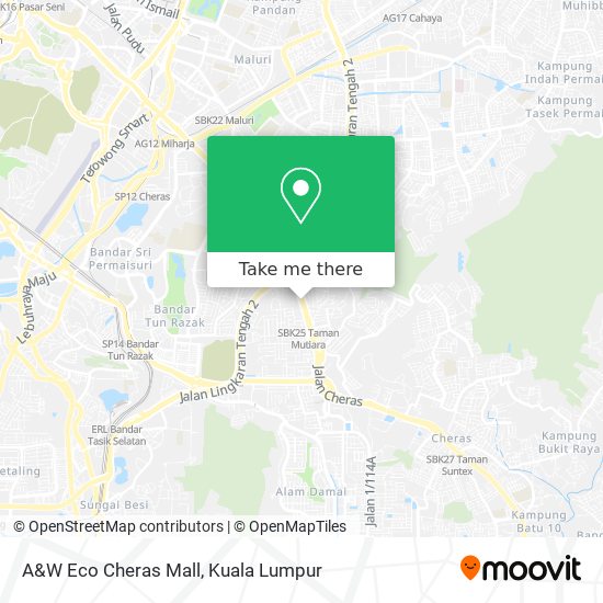 A&W Eco Cheras Mall map