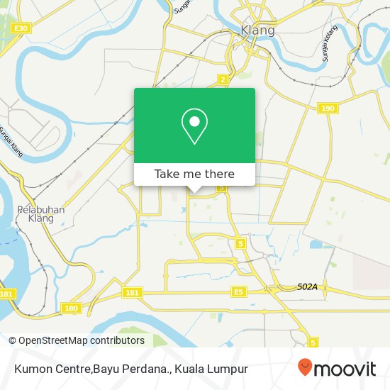 Peta Kumon Centre,Bayu Perdana.