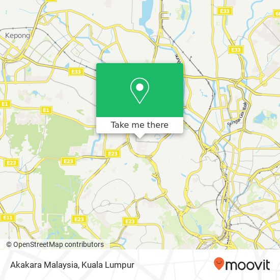 Akakara Malaysia map