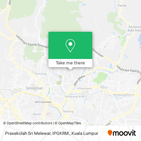 Peta Prasekolah Sri Melewar, IPGKRM.