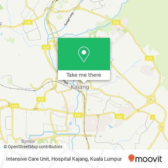 Intensive Care Unit, Hospital Kajang map