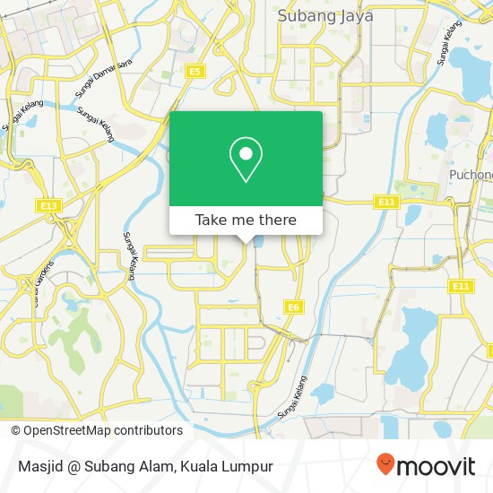 Masjid @ Subang Alam map