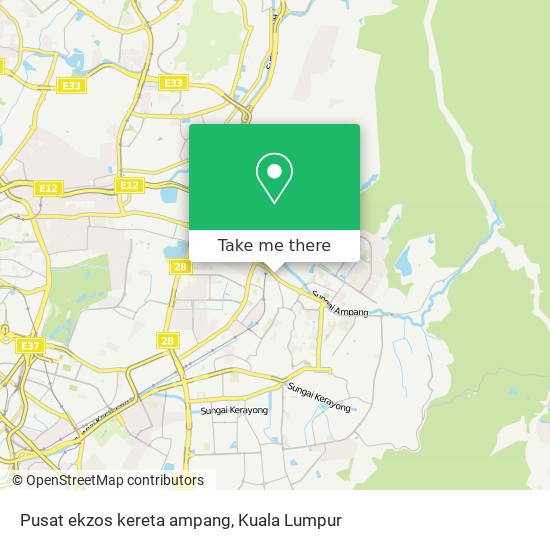 Pusat ekzos kereta ampang map