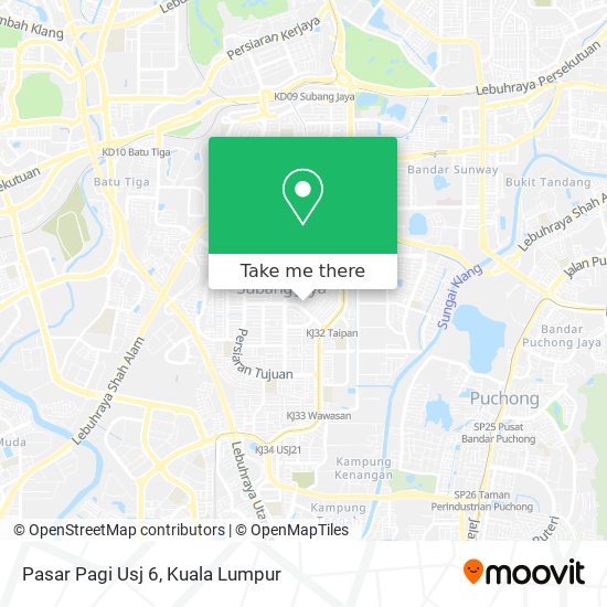 Peta Pasar Pagi Usj 6
