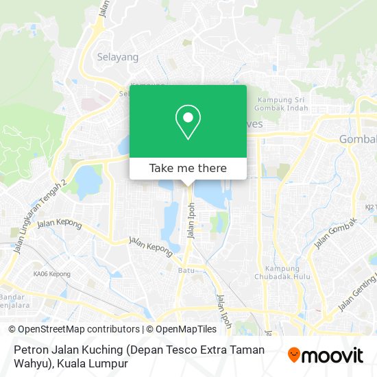 Peta Petron Jalan Kuching (Depan Tesco Extra Taman Wahyu)