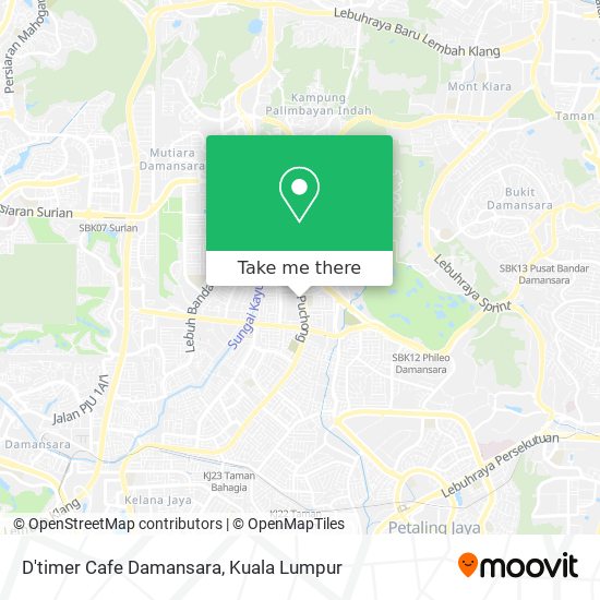 D'timer Cafe Damansara map