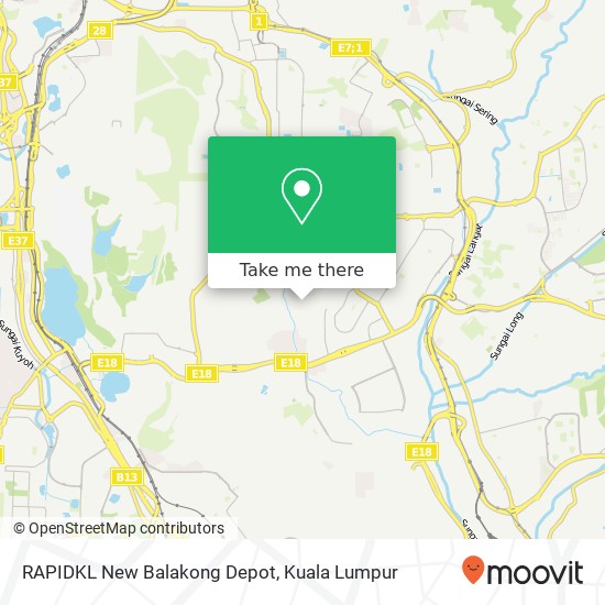 RAPIDKL New Balakong Depot map