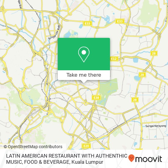 LATIN AMERICAN RESTAURANT WITH AUTHENTHIC MUSIC, FOOD & BEVERAGE map