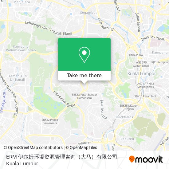 ERM 伊尔姆环境资源管理咨询（大马）有限公司 map