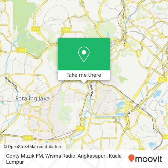 Peta Conty Muzik FM, Wisma Radio, Angkasapuri