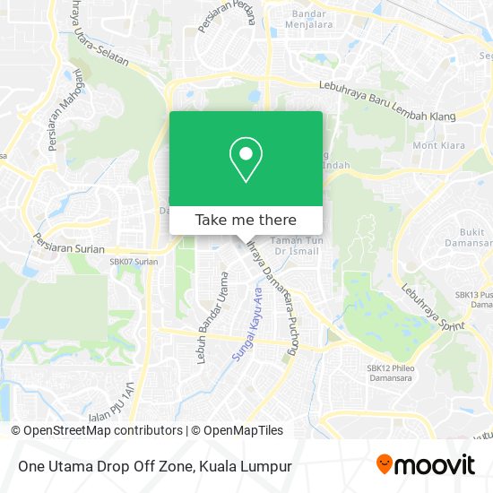 One Utama Drop Off Zone map