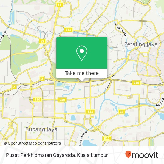 Pusat Perkhidmatan Gayaroda map