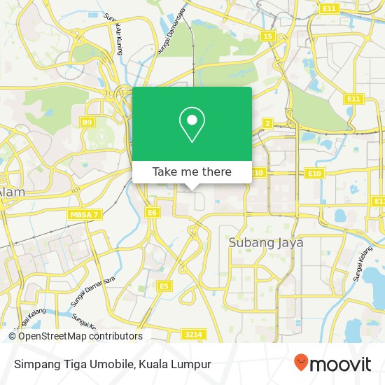 Peta Simpang Tiga Umobile