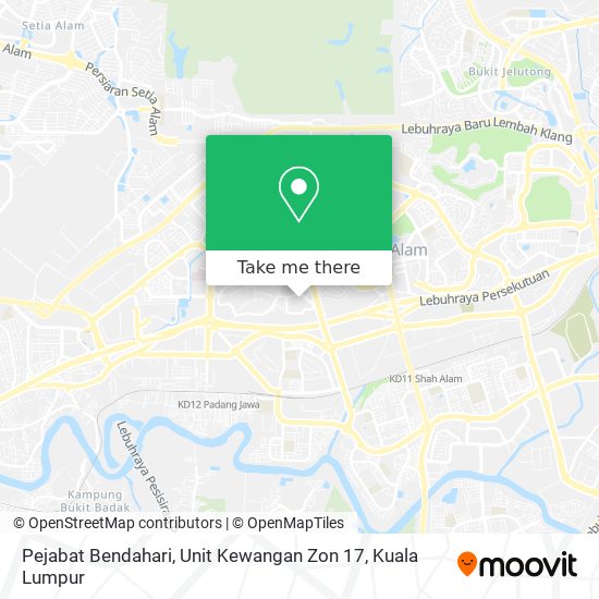 Pejabat Bendahari, Unit Kewangan Zon 17 map