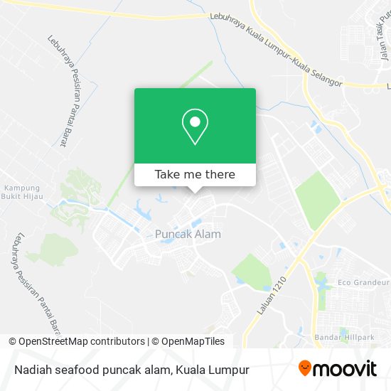 Nadiah seafood puncak alam map