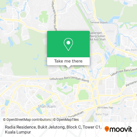 Radia Residence, Bukit Jelutong, Block C, Tower C1 map