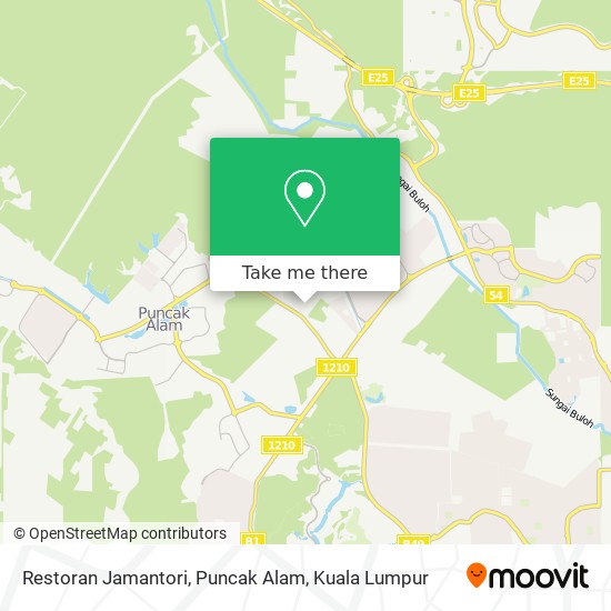 Restoran Jamantori, Puncak Alam map