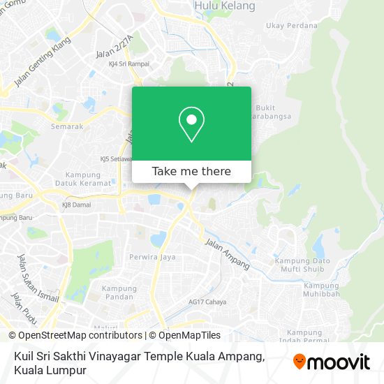 Kuil Sri Sakthi Vinayagar Temple Kuala Ampang map