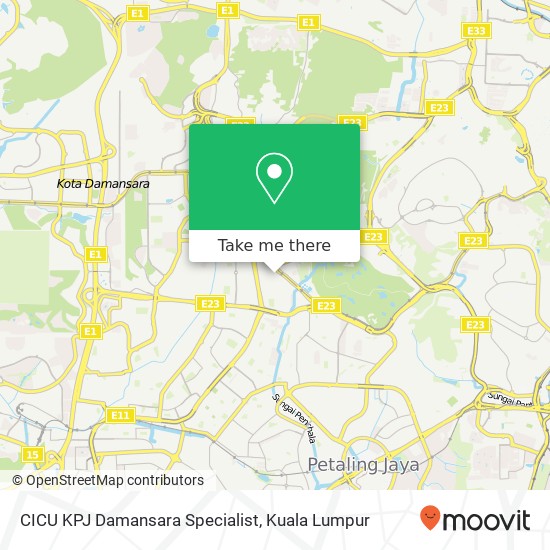 CICU KPJ Damansara Specialist map