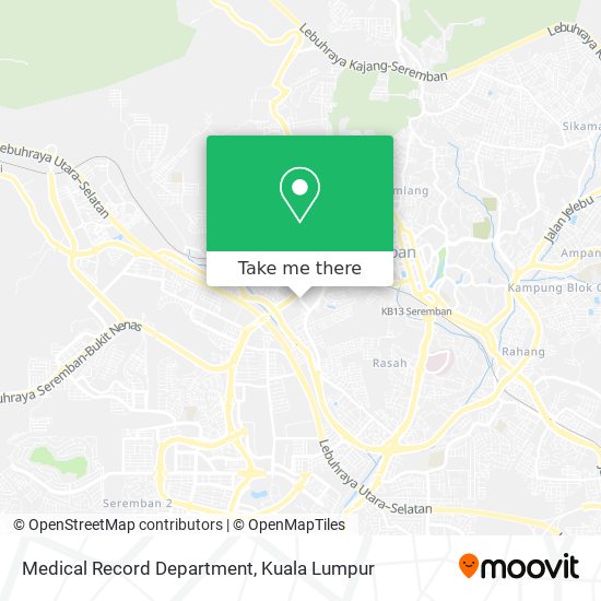 Medical Record Department map