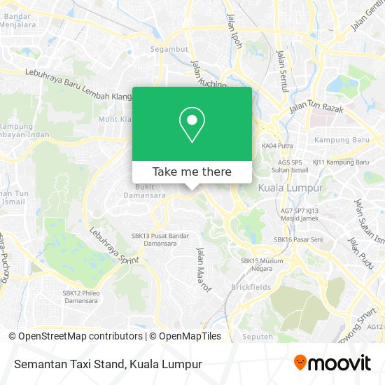 Semantan Taxi Stand map