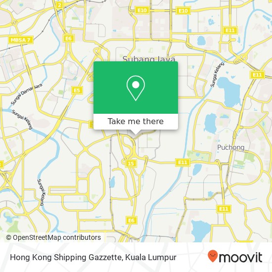 Hong Kong Shipping Gazzette map