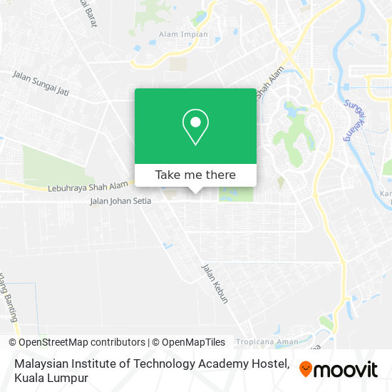 Malaysian Institute of Technology Academy Hostel map