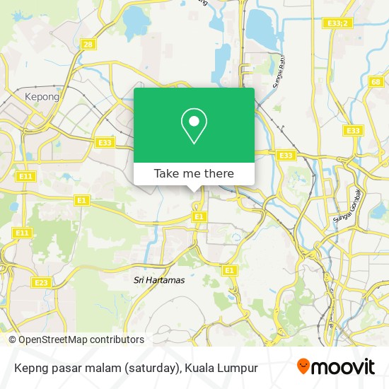 Kepng pasar malam (saturday) map