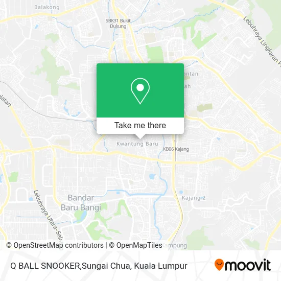Q BALL SNOOKER,Sungai Chua map