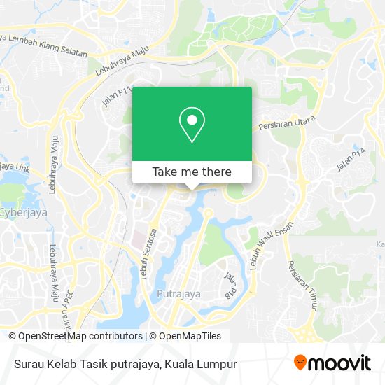 Peta Surau Kelab Tasik putrajaya