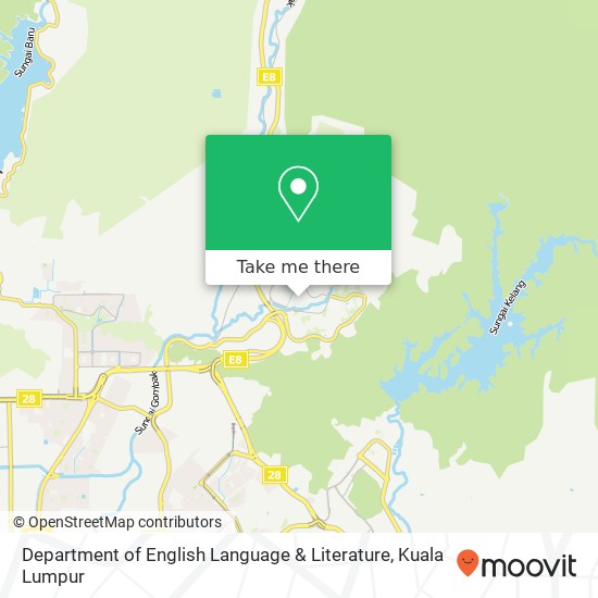 Department of English Language & Literature map