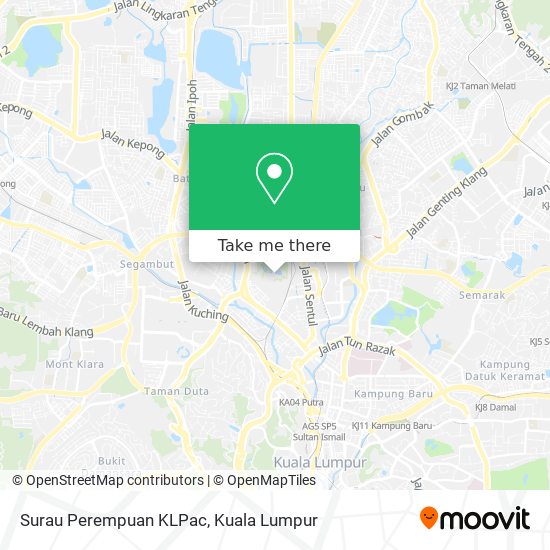 Peta Surau Perempuan KLPac