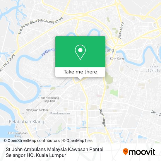 St John Ambulans Malaysia Kawasan Pantai Selangor HQ map