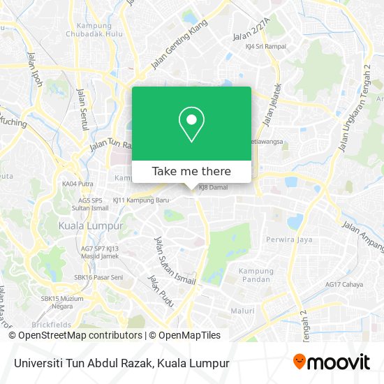 Universiti Tun Abdul Razak map