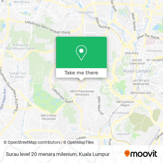 Surau level 20 menara milenium map