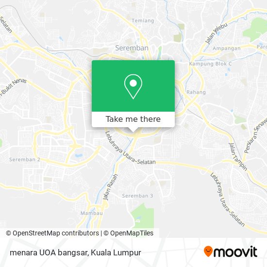 Peta menara UOA bangsar