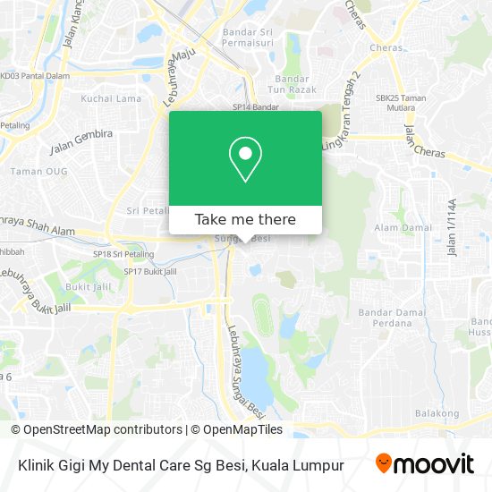 Klinik Gigi My Dental Care Sg Besi map