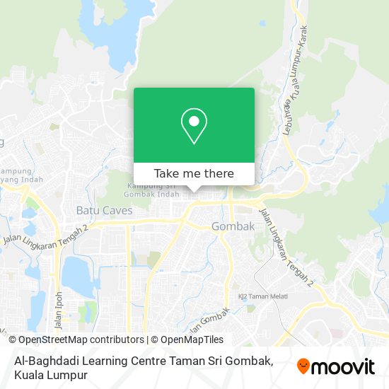 Peta Al-Baghdadi Learning Centre Taman Sri Gombak