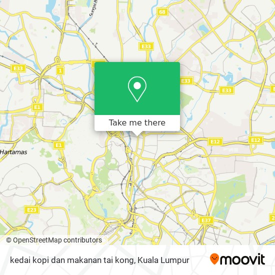 kedai kopi dan makanan tai kong map