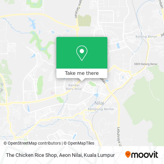 The Chicken Rice Shop, Aeon Nilai map