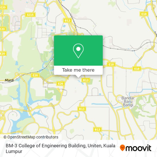 BM-3 College of Engineering Building, Uniten map