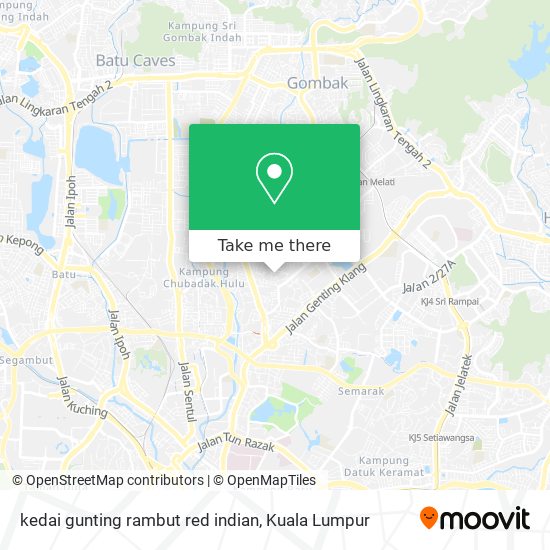 kedai gunting rambut red indian map