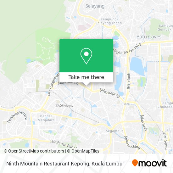 Ninth Mountain Restaurant Kepong map