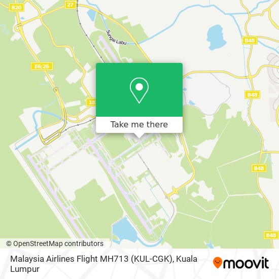 Malaysia Airlines Flight MH713 (KUL-CGK) map