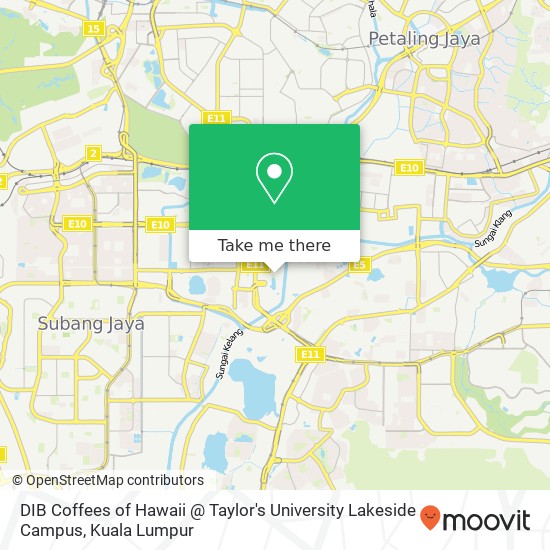 DIB Coffees of Hawaii @ Taylor's University Lakeside Campus map