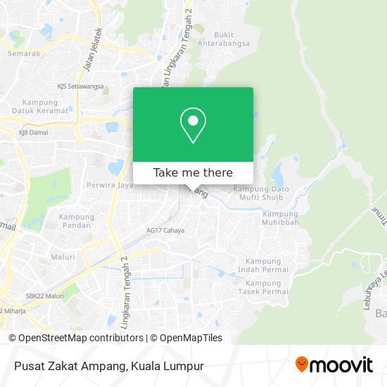 Peta Pusat Zakat Ampang