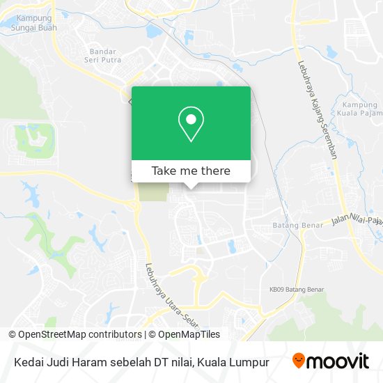 Peta Kedai Judi Haram sebelah DT nilai