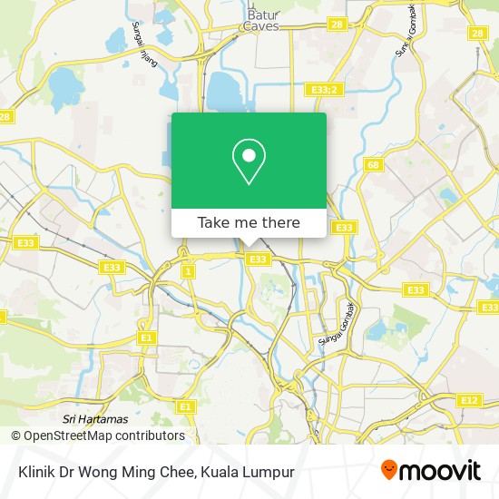 Peta Klinik Dr Wong Ming Chee