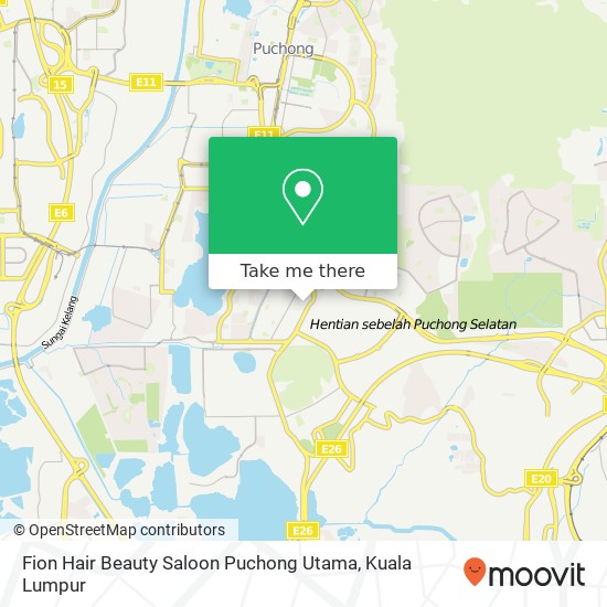 Fion Hair Beauty Saloon Puchong Utama map